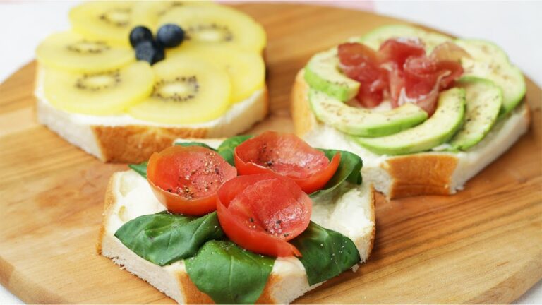 お花の形のオープンサンド3選〜クリームチーズでアレンジ♪〜 / Open Face Flower Sandwiches