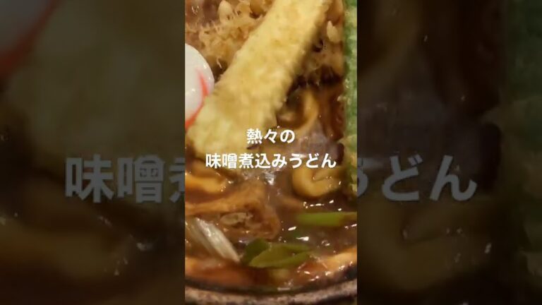 熱々味噌煮込みうどんは最高#shorts#味噌煮込みうどん#ランチ#熱々