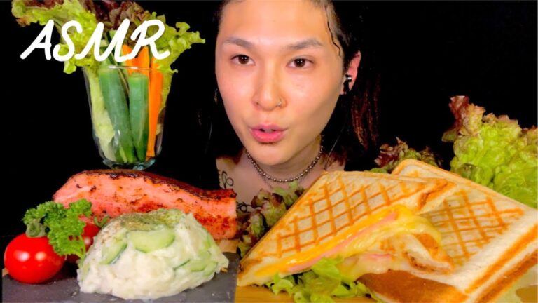 【ASMR】ホットサンドと厚切りベーコン/ Real Sounds / 咀嚼音