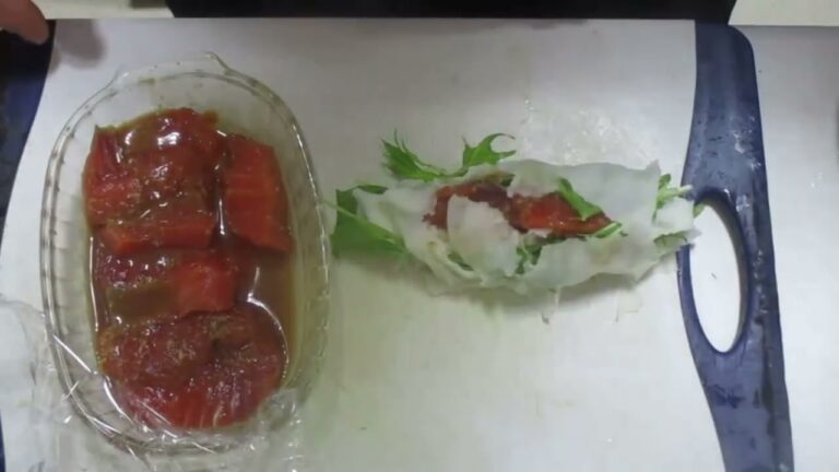 漬けサーモン水菜の生春巻き全編：Part.Ⅰ