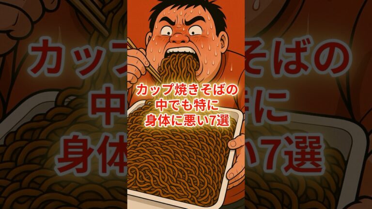 カップ焼きそばの中でも特に身体に悪い焼きそば7選　#健康  #雑学
