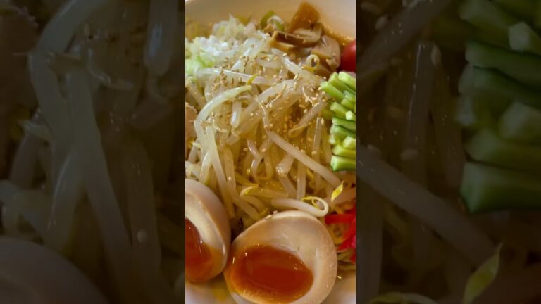 【松本1分グルメ】麺屋黄昏・冷やし中華＋ゆで餃子編【いっせ〜の！教えてこども食堂コラボ実施中】　#shorts