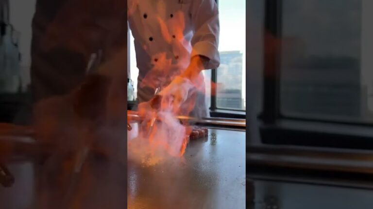 ☝️超お祝いのお祝いに最適なレストラン! #鉄板焼##料理 #料理動画 #レシピ #おうちごはん