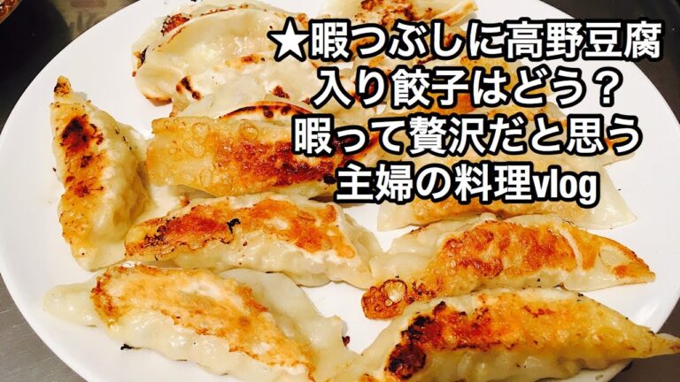 【料理動画】高野豆腐入り餃子で今日も健康⭐︎手作り餃子で暇つぶしする主婦の料理vlog