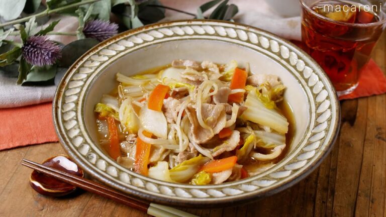 【白菜と豚肉のうま煮】豚バラ肉のコクと白菜の甘みがじゅわっと広がる♪