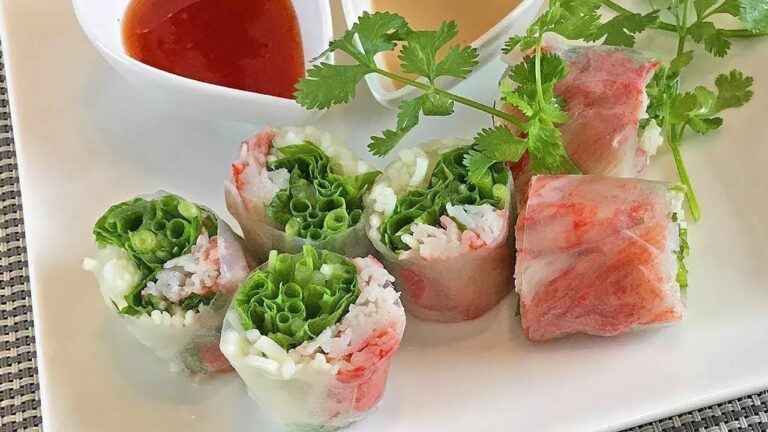 海からサラダフレークとそうめん入り生春巻き