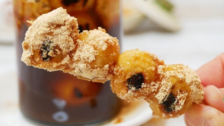 京都で話題のビン入りみたらし団子の作り方 How to Make rice dumpling in a sweet soy sauce