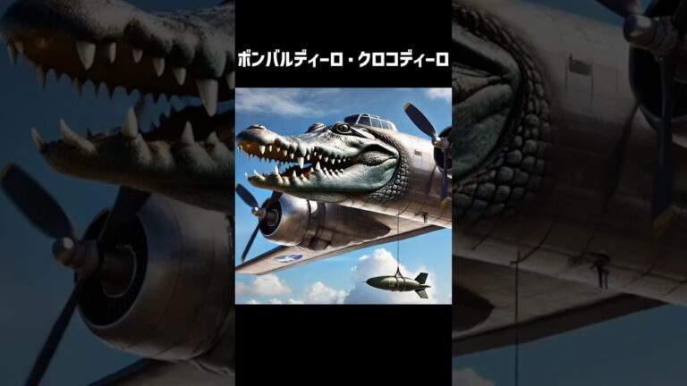 ボンバルディーロ・クロコディーロをざっくり解説【Italian Brainrot】【ネットミーム】 #Shorts