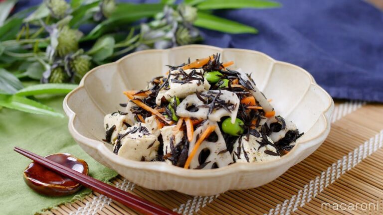 【ひじきと豆腐の柚子こしょうサラダ】ポン酢と柚子こしょうで味付け簡単！