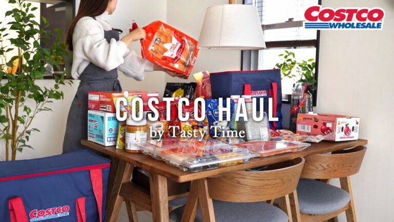 コストコ購入品と朝昼晩ご飯🛒／帰宅後ルーティンと3種類の冷凍うどんキット作り🍜