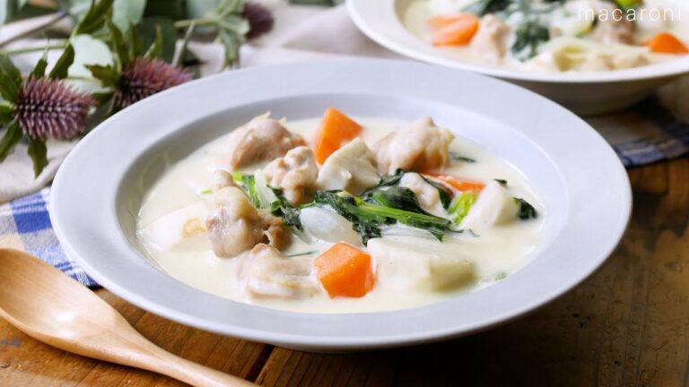 【里芋のみそクリームシチュー】やさしい甘みの里芋と白みそのまろやかさが相性抜群！