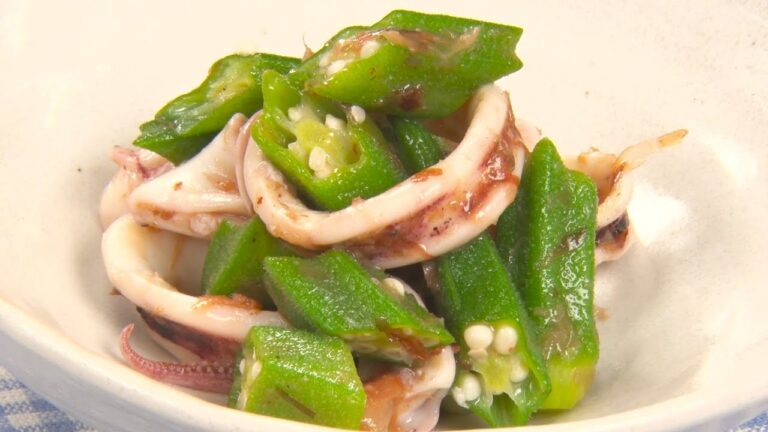 いかとオクラの梅おかか和え【キチキチキッチン】