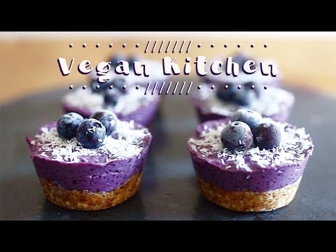 焼かないロースイーツ！ブルーベリーカップケーキ♪: How to make Blueberry Cupcakes | Vegan Kitchen with ayano hayasaki