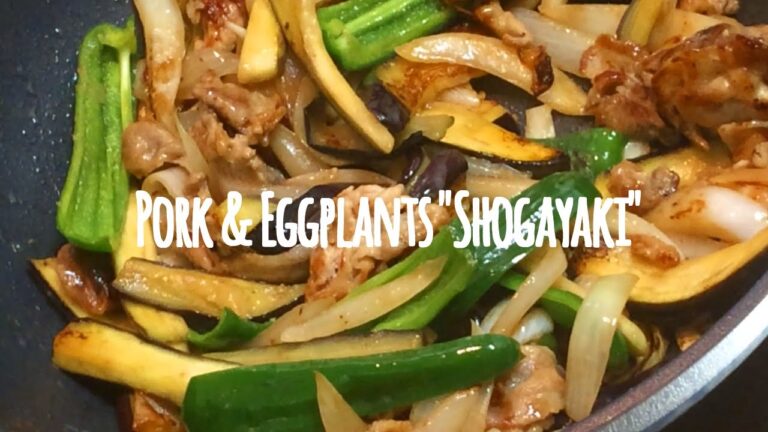 自家製のタレで作る、ナスの生姜焼きのレシピ！｜How to Make Stir fry pork with ginger & eggplants