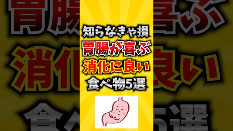 【知らなきゃ損】胃腸が喜ぶ消化に良い食べ物5選 #消化酵素 #健康 #食生活