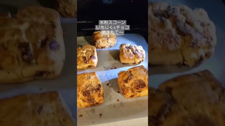 米粉スコーンいちじく&チョコ食べたらちょっとサクサクしすぎてた💦