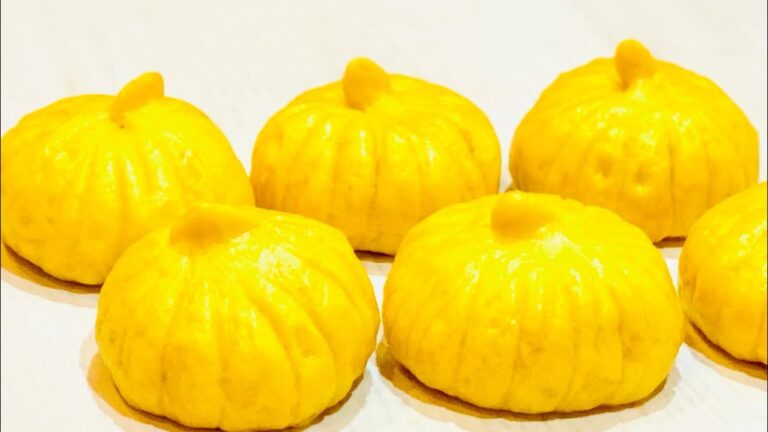 【ダイエット】簡単レシピカボチャあんまん。【减肥】簡單食譜南瓜豆包。pumpkin bun