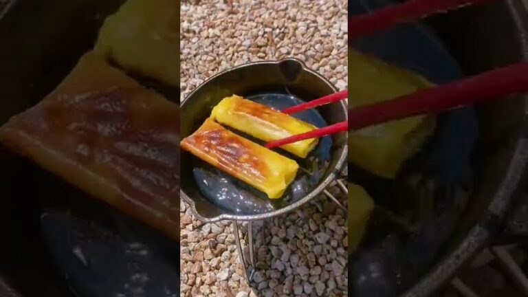 【キャンプ飯】カレー春巻きを作ってみる！！#shorts