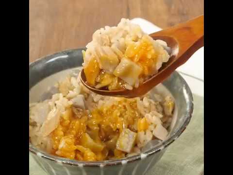 レンコンとツナのめんつゆバター炊き込みご飯