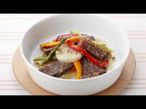 牛肉と焼き野菜のサラダ