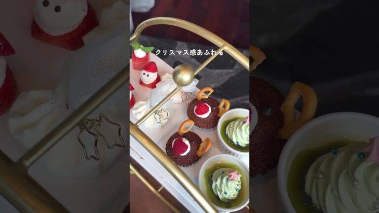 チーズフォンデュ付きのクリスマスアフタヌーンティー✨