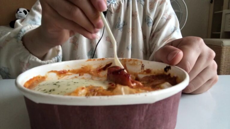 【咀嚼音】チーズタッカルビドリア rice gratin【ASMR】