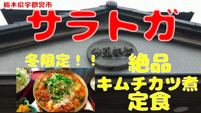 紗羅都伽（サラトガ）で、キムチカツ煮定食を食す【飯動画】【栃木県宇都宮市】
