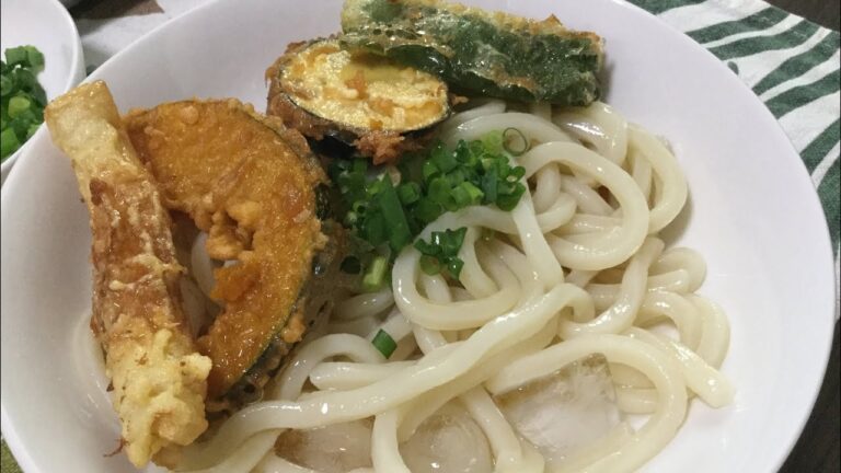 冷やし天ぷらうどんの作り方教えます❤️と言っても。何も説明することないんですが（笑）😋😋