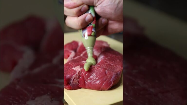 Bayashi Recipe Wasabi Steak Bowl | 20 seconds cooking | わさびステーキ丼 #shorts #cooking #asmr