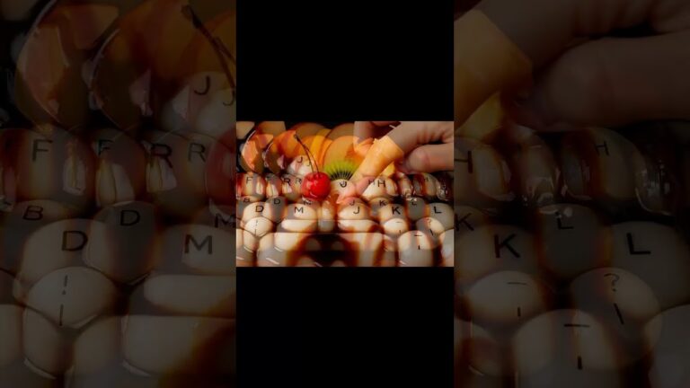 みたらし団子キーボードをタイプするASMR🍡 ｜Typing on a Mitarashi Dango Keyboard 🍡 #ASMR #shorts #asmr #handmade #AiSMR