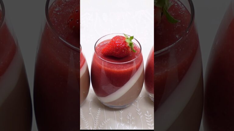 パンナコッタココアいちごゼリー#shorts