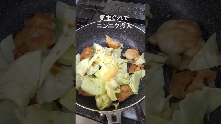 鶏肉キャベツ炒めお料理の基本といえば炒め料理、材料をカットして炒めるだけ、つくってみました美味しかったです。