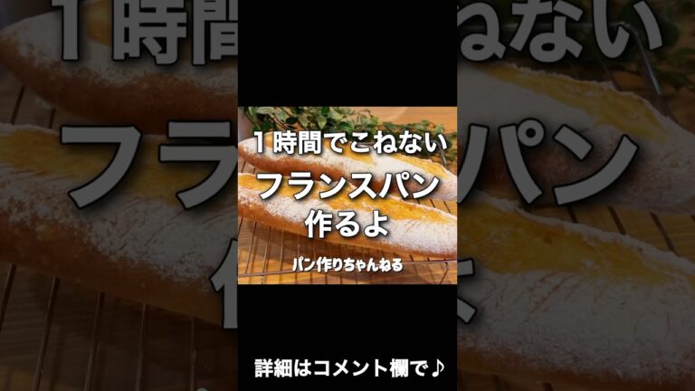 こねないフランスパン！１時間で感動の美味しさ♪#こねないパン #パン作り #パン