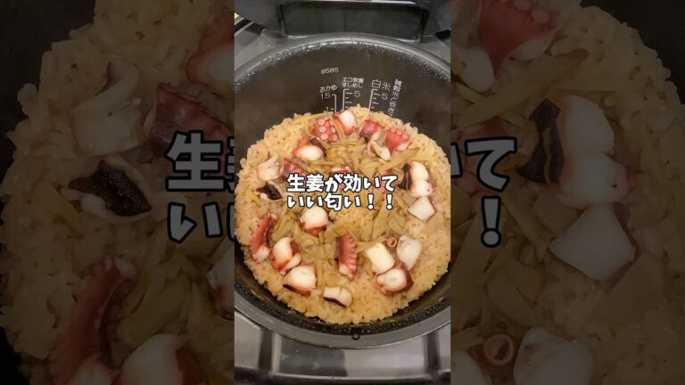 【簡単レシピ】生姜が効いた絶品タコ飯！！#炊飯器