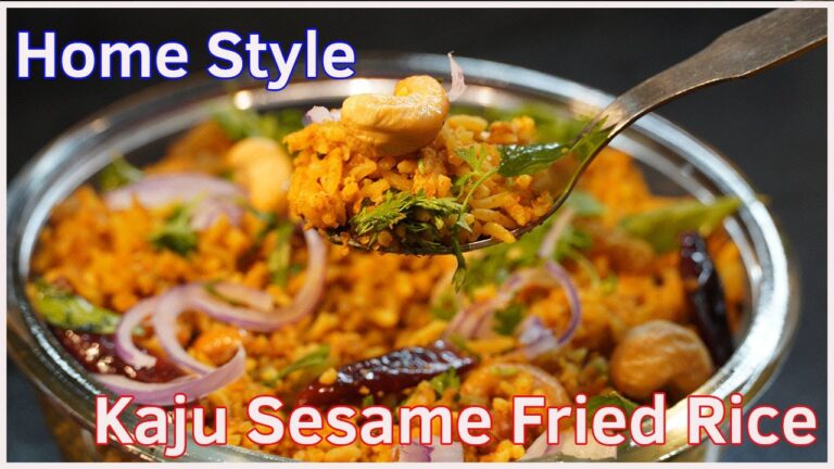 Home Style Kaju Sesame Fried Rice | Easy Recipes | Lunch Ideas | Instant Food | Youtube Cooking Food
