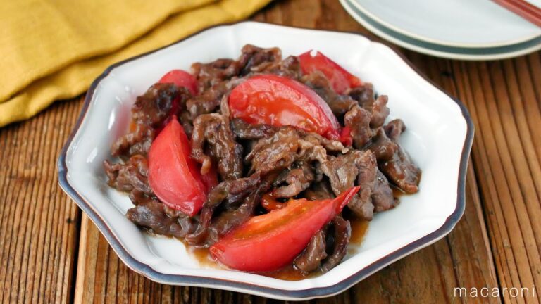 【牛肉とトマトの中華風炒め】オイスターソースでこくうま！ごはんがすすむ味付け♪