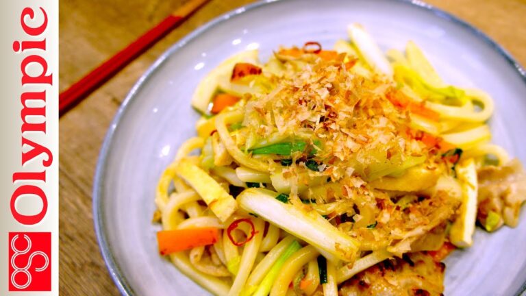 オリンピックの超簡単レシピ　焼うどんの作り方