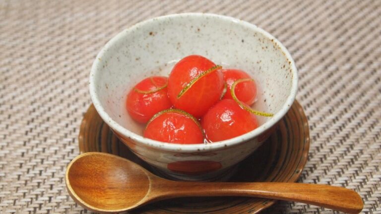スダチを入れて作る【ミニトマトの蜜煮】