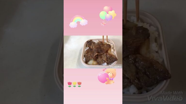 簡単一品弁当／焼肉でお弁当作り