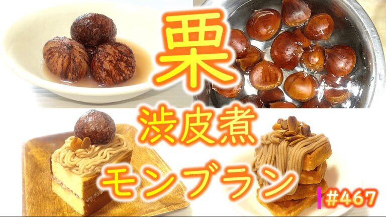 栗の処理とシンプルな『渋皮煮』レトロな『マロンモンブラン』の作り方 # 467