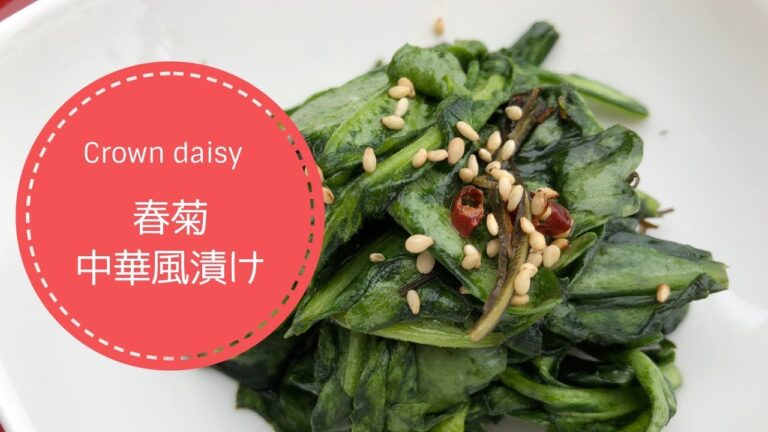 春菊の中華風漬け🌿🍚🍺 / 出来上がりまで約２時間