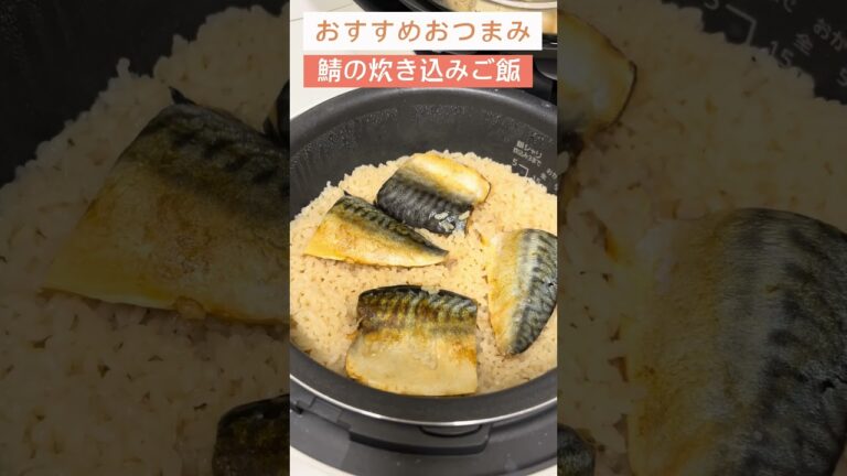 作り置きで飲む！炊飯器に入れるだけ鯖の混ぜご飯！【日本酒好きが作るおつまみ100選】【鯖の炊き込みご飯】#鯖 #炊飯器レシピ #作り置き