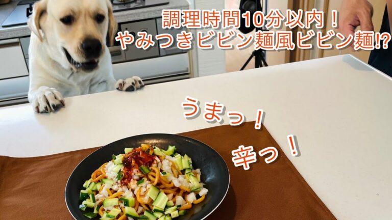 うまっ！辛っ！簡単！調理時間１０分以内！やみつきビビン麺風ビビン麺！？【韓国料理】【麺】