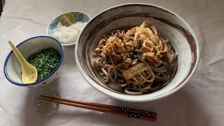 干しまいたけとごぼうのかき揚げそば🍄【栗原はるみレシピ】