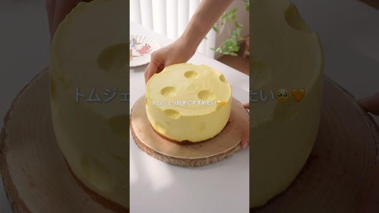 チーズみたいなチーズケーキ作ってみた🧀#お菓子作り#手作りお菓子#お菓子レシピ#チーズケーキ#cheesecake