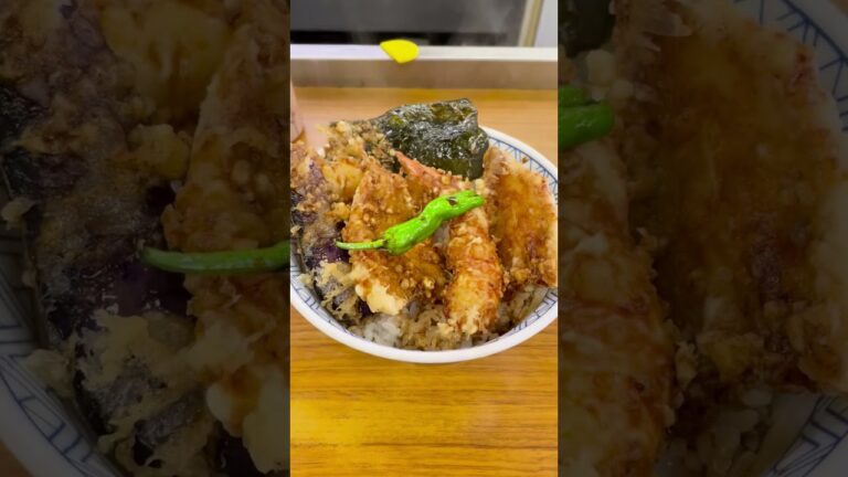 人形町なのに破格のやすさの天ぷらやで天丼を堪能！ #Shorts