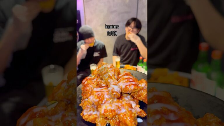 💖🍗幸福度120％チキン🍗💖 120% Happiness Chicken #韓国料理 #foodieinosaka #グルメ #osakadining #osakafood