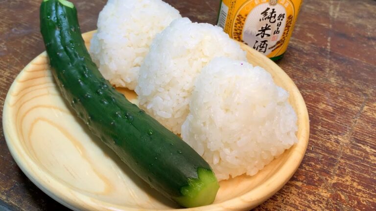 【美味しんぼ】日本の根っこ『握り飯』と簡単『キュウリのヌカ漬け』