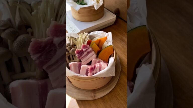 蒸篭で作るモッチモチ豚の蒸しサムギョプサル