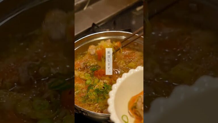 【和風白だし鍋】これすごいよ笑笑家にある調味料で永遠に食べれる鍋になる。 #料理 #キャベツ